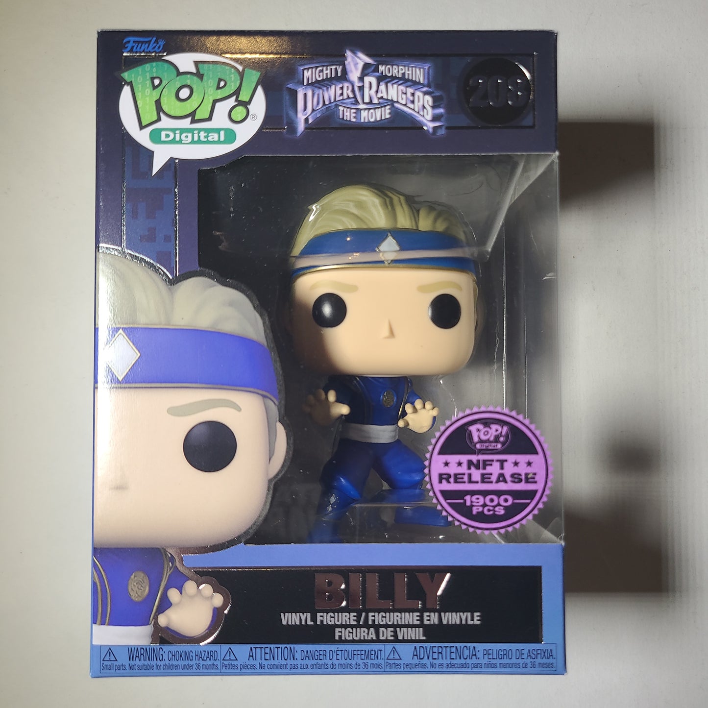 Billy Power Rangers the Movie Funko Pop NFT Digital Pop Limited 1900