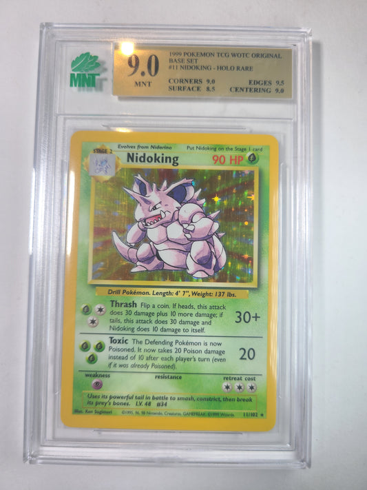 Nidoking Base Set MNT Graded 9.0