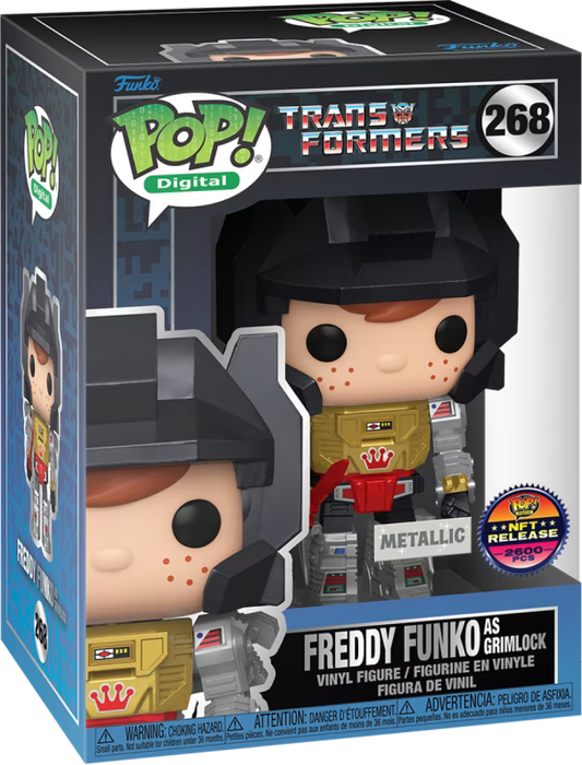 Freddy Funko as Grimlock Digital Pop! Physical Funko Royalty - PREORDER - LE 2600