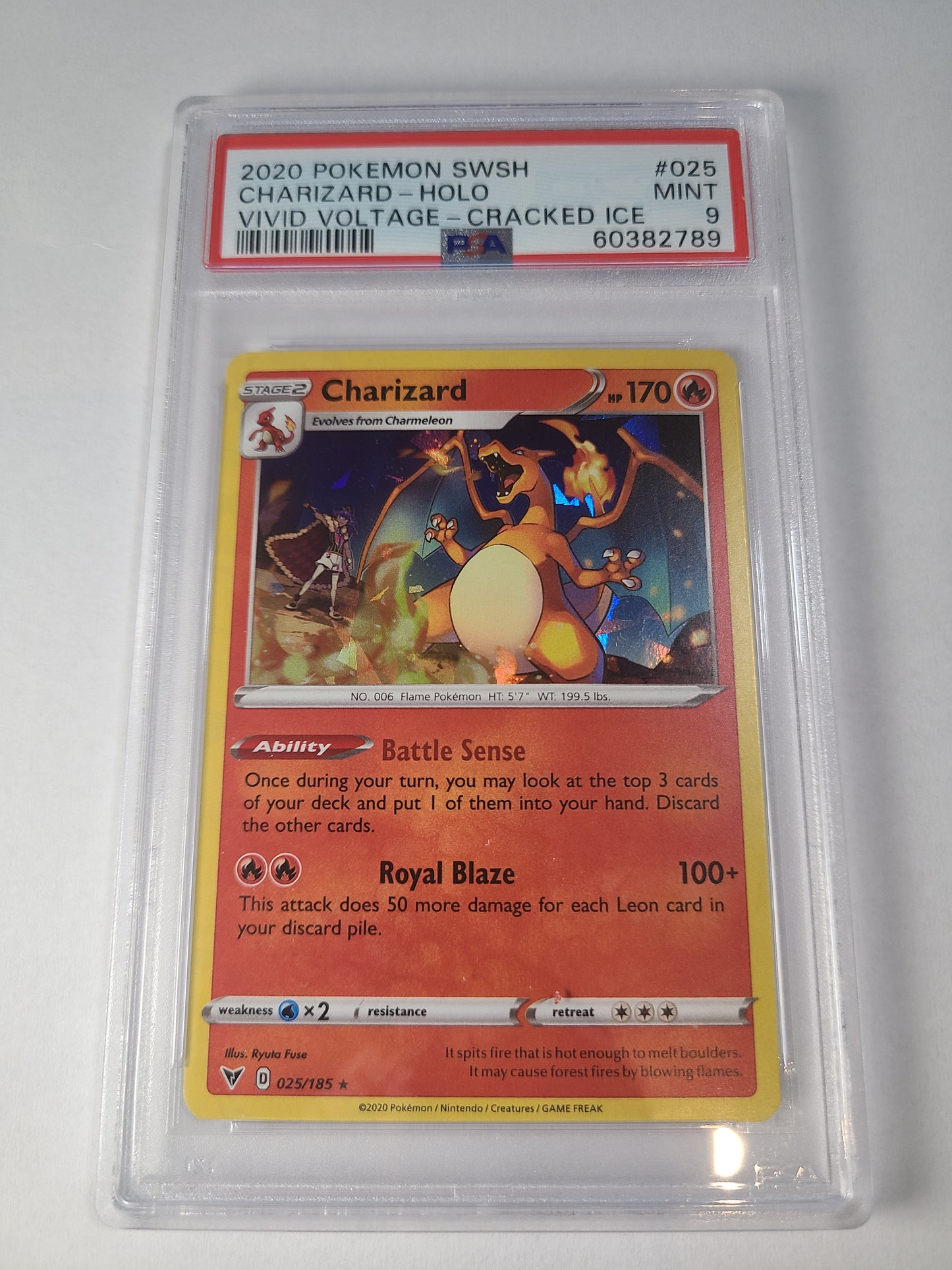 Charizard Vivid Voltage PSA 9 Cracked Ice