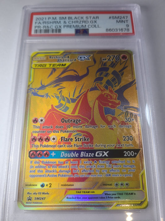 Reshiram & Charizard Promo PSA 9